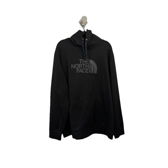 The North Face Hoodie Kangaroo Front Pocket Black Front Logo Men XXXL - Picture 1 of 13